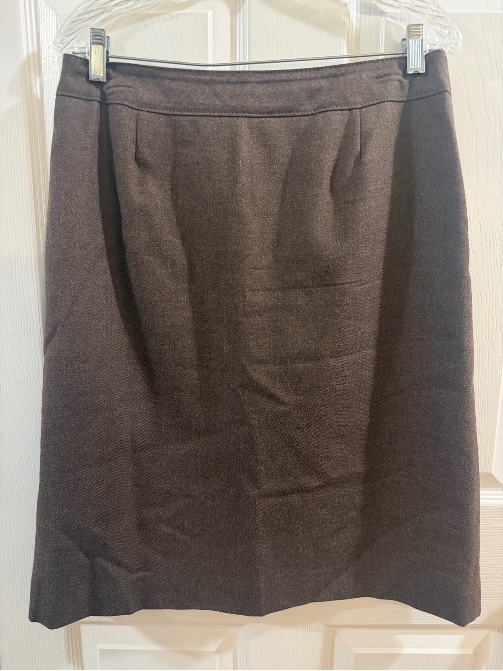 Pendleton Dark Brown 100% Virgin Wool Pencil Skirt
